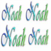 ノアカラフルの名前 シール (正面)