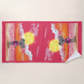 ノアシーズコアラオンザサンセットビーチ ビーチタオル (正面)