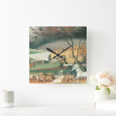 ノアス·アーク スクエア壁時計 (ホーム)