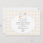 ノアズアークアニマルズアイボリーギンガム 招待状 (裏面)