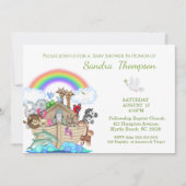 ノアズアーククリスチャンベビーシャワー招待状 招待状 (正面)