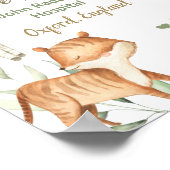 ノアズアークグリーンリーベビー誕生統計子供部屋 ポスター (角)