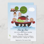 ノアズアークセットセイルベビーシャワー招待状 招待状 (正面/裏面)