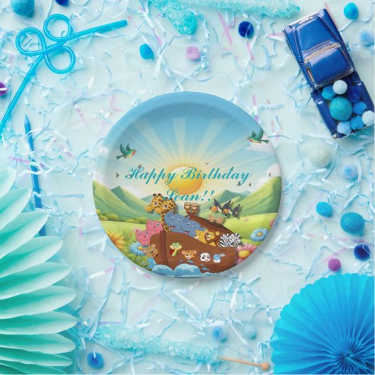 ノアズアークテーマ ペーパープレート (パーティー)