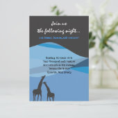 ノアズアークバーバルミツワー披露宴パーティーカード 招待状 (スタンド正面)