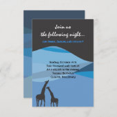 ノアズアークバーバルミツワー披露宴パーティーカード 招待状 (正面/裏面)