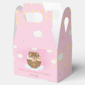 ノアズアークピンクガール誕生日バプテスマ《キリスト教》洗礼式や命名式 フェイバーボックス (オープン)