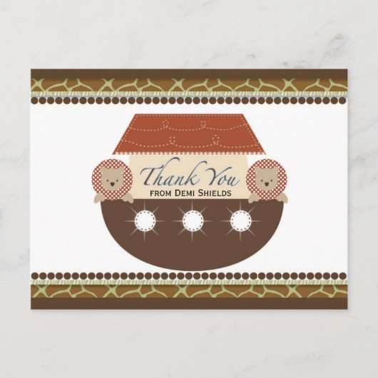 ノアズアークフラットサンキューカード ポストカード (正面)