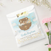 ノアズアークブルーバプテスマ《キリスト教》洗礼式や命名式1st Birthday フェイバーバッグ (封をした状態)