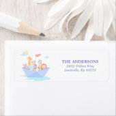 ノアズアークベビーシャワー差出人住所 ラベル (インサイチュ)