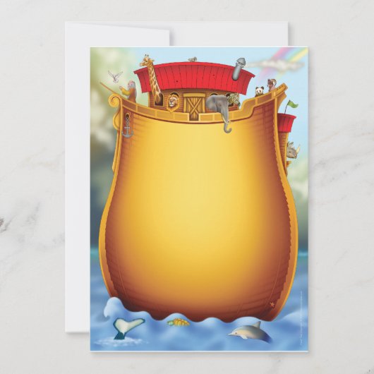 ノアズアークベビーシャワー招待状 招待状 (正面)