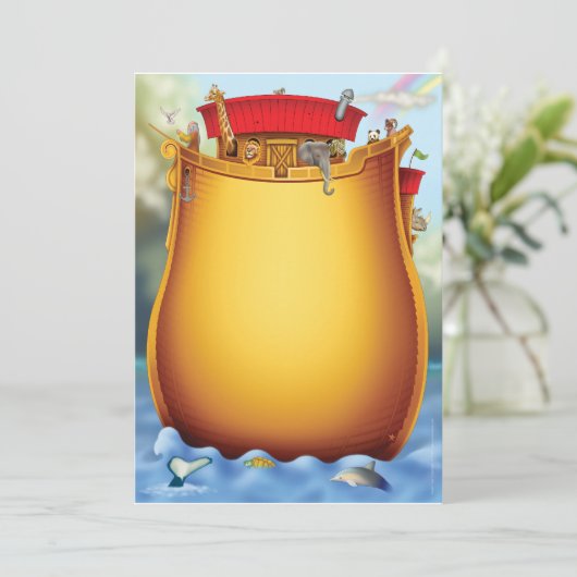 ノアズアークベビーシャワー招待状 招待状 (スタンド正面)