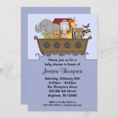 ノアズアークベビーシャワー招待状 招待状 (正面/裏面)