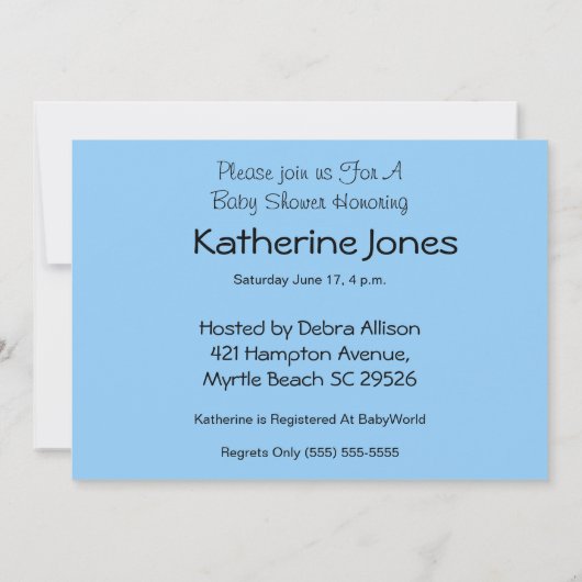 ノアズアークベビーシャワー招待状 招待状 (裏面)