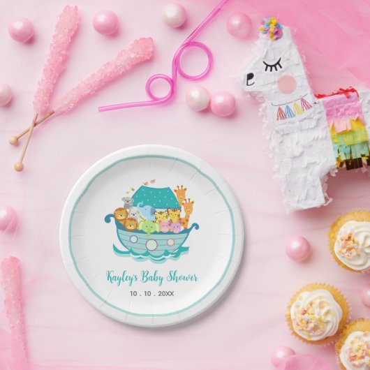 ノアズアークボーイベビーシャワー紙プレート ペーパープレート (パーティー)