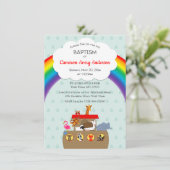 ノアズアークレインボーバプティスオフィシスト《キリスト教》洗礼式や命名式 招待状 (スタンド正面)