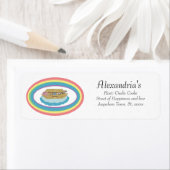 ノアズアークレインボーベビーシャワー招待状 ラベル (インサイチュ)