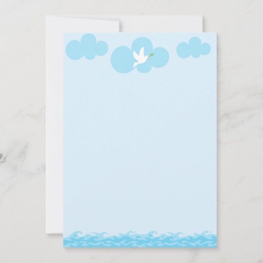 ノアズアークレインボーベビーシャワー招待状 招待状 (裏面)