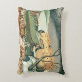 ノアズアークbyエドワード・ヒックスヴィンテージフォークアート アクセントクッション (正面(垂直))