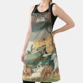 ノアズアークbyエドワード・ヒックスヴィンテージフォークアート エプロン (インサイチュ)