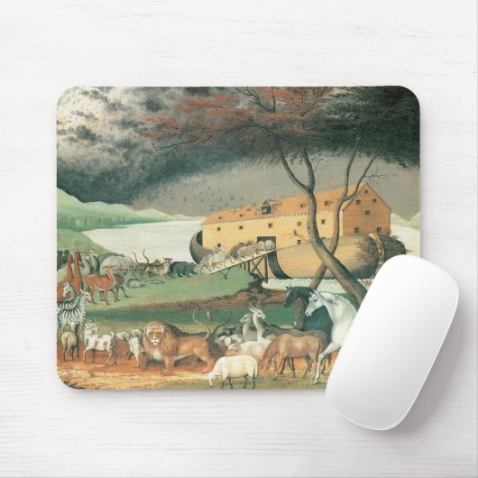 ノアズアークbyエドワード・ヒックスヴィンテージフォークアート マウスパッド (マウス)