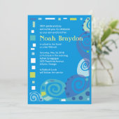 ノアズウェーブズバーバルミツワー招待状 招待状 (スタンド正面)