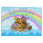 ノアパーソナライズされたのアークギフト、4サイズのバッグ ラージペーパーバッグ (裏面)