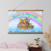 ノアパーソナライズされたのアーク・ウォール・デコール、子供へのベビー 吊り下げ型タペストリー (寝室)