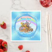 ノアパーソナライズされたの箱舟ナプキンス、ノアの箱舟パーティー スタンダードランチョンナプキン (インサイチュ)