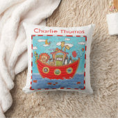 ノアパーソナライズされたの箱舟 クッション (ブランケット)