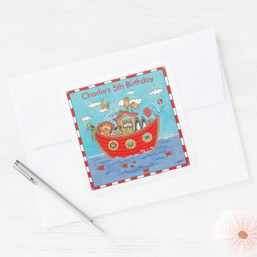 ノアパーソナライズされたの箱舟 スクエアシール (封筒)