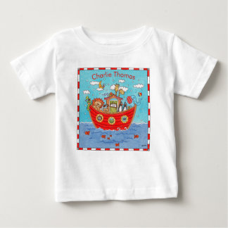ノアパーソナライズされたの箱舟 ベビーTシャツ