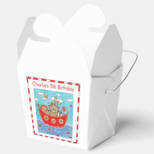 ノアパーソナライズされたズアーク誕生日 フェイバーボックス (オープン)