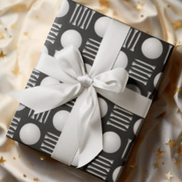 ノアブラックゴルフボールとティーギフト ラッピングペーパー