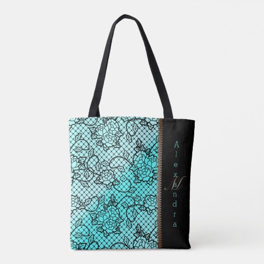 ノアモダンレースとジッパーの錯覚 トートバッグ (裏面)