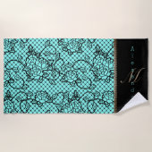 ノアモダンレースとジッパーの錯覚 ビーチタオル (正面)