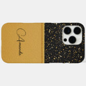 ノアレックスグリッター(金ゴールド – レザー) Case-Mate iPhoneケース (裏面 (横))