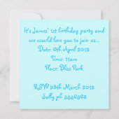 ノア箱動物の招待 招待状 (裏面)