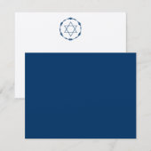 ノア・ジャック・バル・ミツワー　出欠の返信　メタリック 出欠カード (正面/裏面)