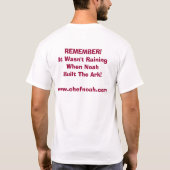 ノア、WWW.CHEFNOAH.COMシェフ Tシャツ (裏面)