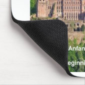 ノイシュワンシュタイン城フランクフルト&ドイツ引用文 マウスパッド (コーナー)