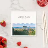 ノイシュワンシュタイン城結婚のカクテルナプキン スタンダードカクテルナプキン (インサイチュ)