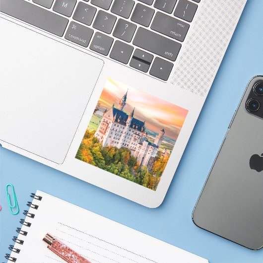 ノイシュワンシュタイン城 シール (ノートパソコンとiPhone)