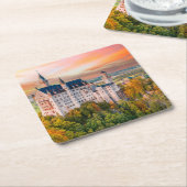 ノイシュワンシュタイン城 スクエアペーパーコースター (アングル)