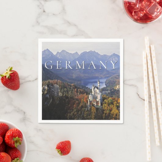 ノイシュワンシュタイン城 |ドイツ、バイエルン スタンダードカクテルナプキン (インサイチュ)