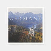 ノイシュワンシュタイン城 |ドイツ、バイエルン スタンダードカクテルナプキン (正面)