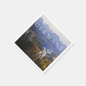 ノイシュワンシュタイン城 |ドイツ、バイエルン スタンダードカクテルナプキン (角)