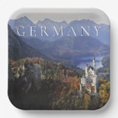 ノイシュワンシュタイン城 |ドイツ、バイエルン ペーパープレート (正面)