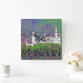 ノイシュワンシュタイン スクエア壁時計 (ホーム)