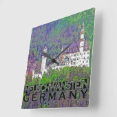 ノイシュワンシュタイン スクエア壁時計 (傾斜)